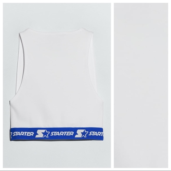 NWT. Zara x Starter Capsule Collection USA Logo Sporty Cropped Top. Size M. - Picture 6 of 10